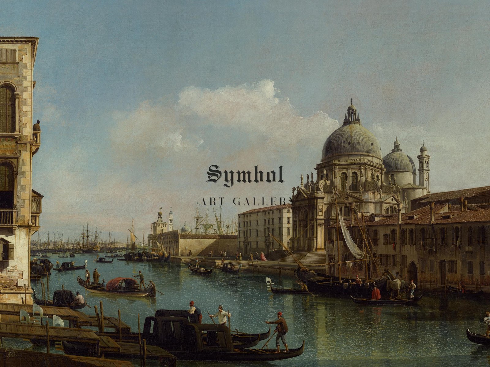 View of the Grand Canal by Bernardo Bellotto, 1743, Rococo and Neoclassicism, fine art print