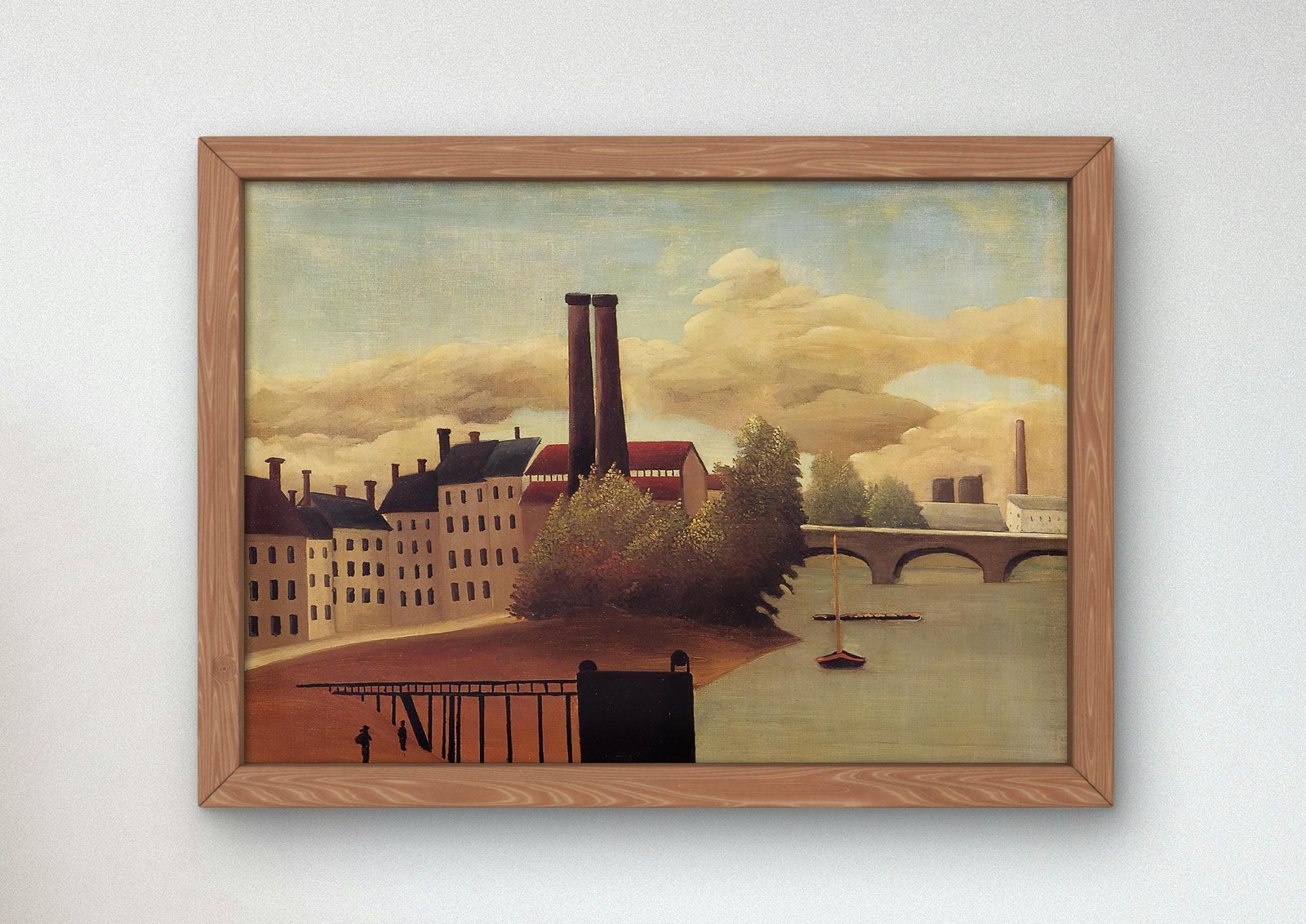 View of the Outskirts of Paris by Henri Rousseau, 1896, Post-Impressionism, fine art print