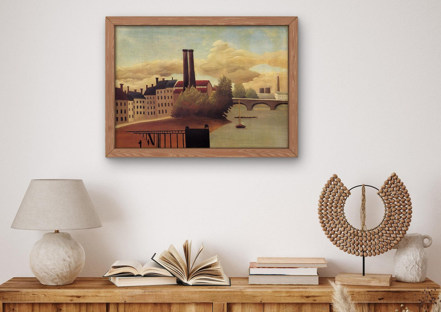View of the Outskirts of Paris by Henri Rousseau, 1896, Post-Impressionism, fine art print