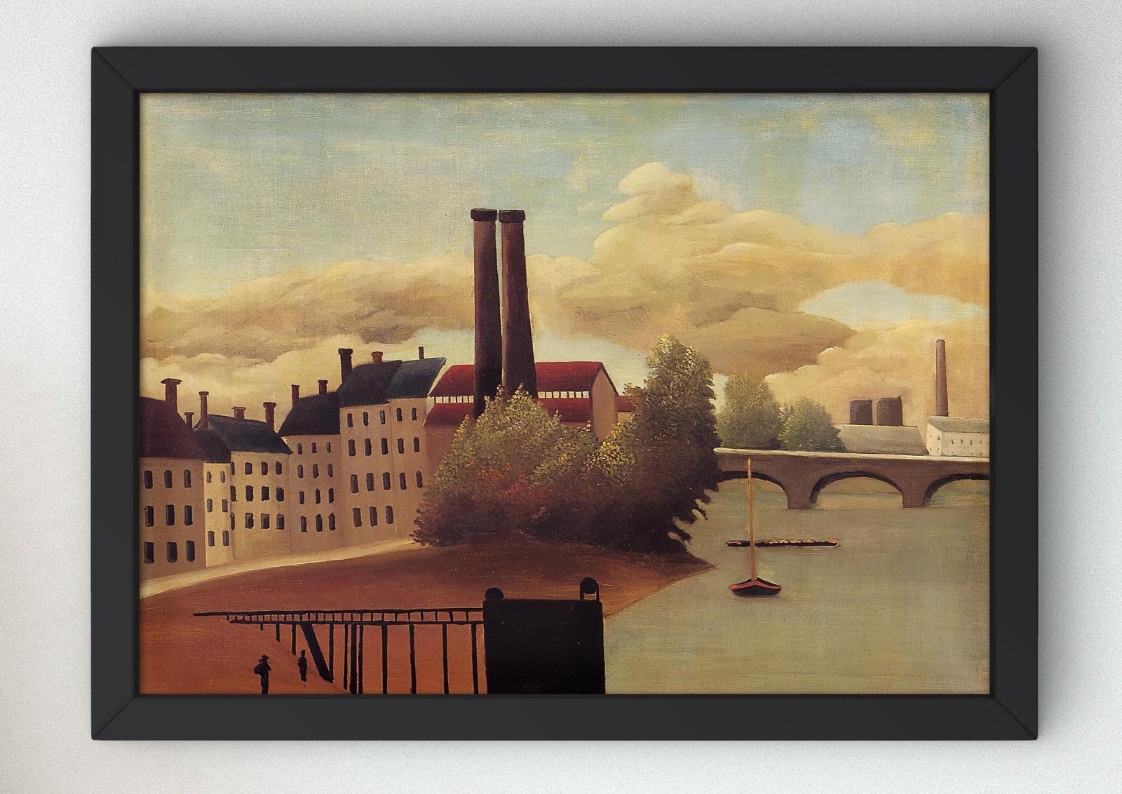 View of the Outskirts of Paris by Henri Rousseau, 1896, Post-Impressionism, fine art print