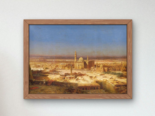 View on Cairo by Bernhard Fiedler, 1854, Orientalism and Exoticism, fine art print
