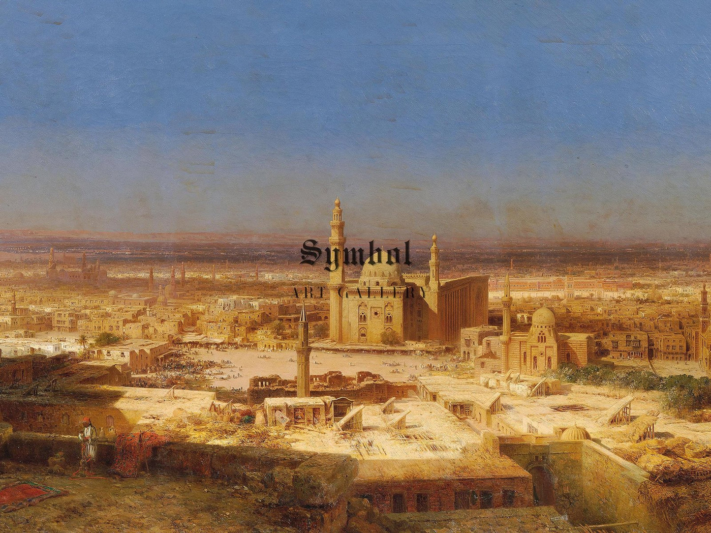 View on Cairo by Bernhard Fiedler, 1854, Orientalism and Exoticism, fine art print