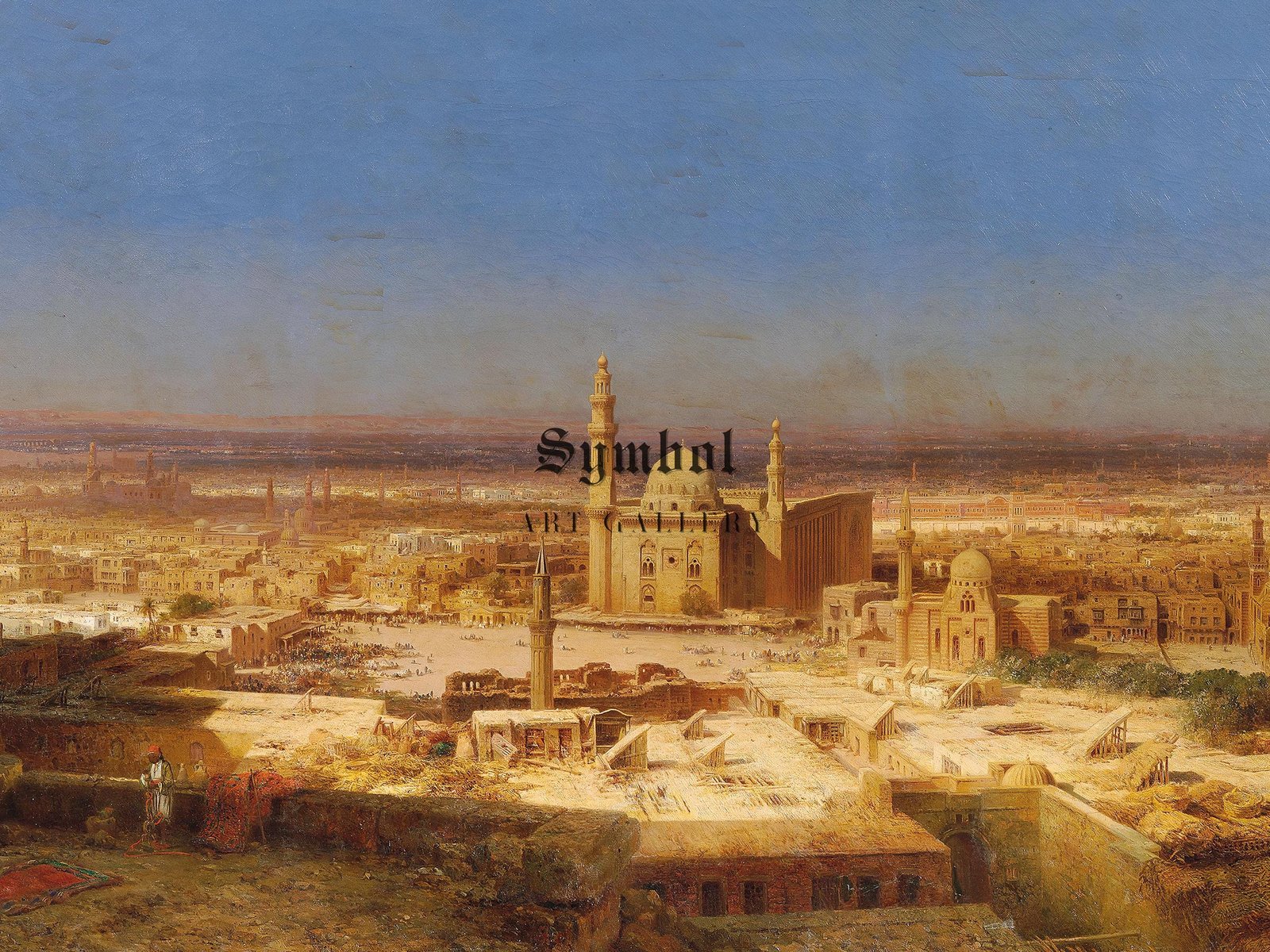 View on Cairo by Bernhard Fiedler, 1854, Orientalism and Exoticism, fine art print