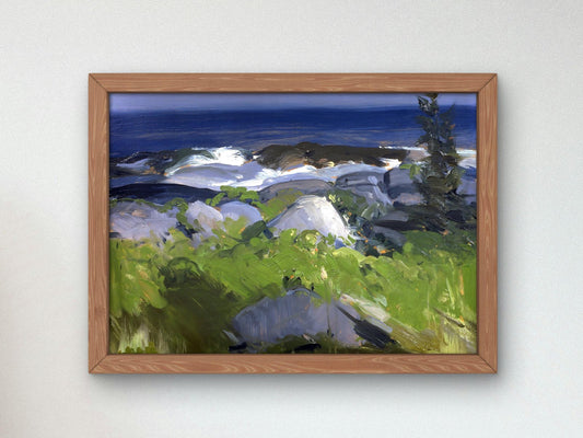 Vine Clad Shore Monhegan Island by George Bellows, 1913, Realism and Naturalism, fine art print