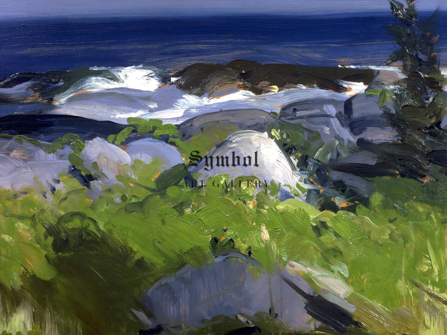 Vine Clad Shore Monhegan Island by George Bellows, 1913, Realism and Naturalism, fine art print