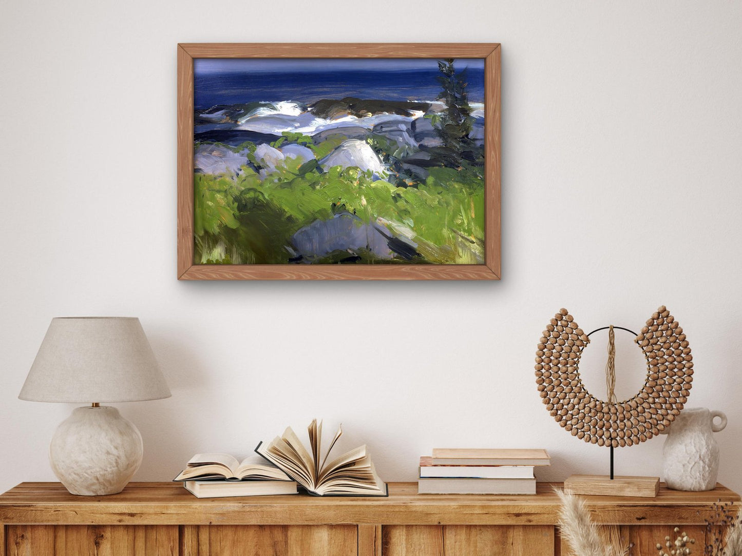 Vine Clad Shore Monhegan Island by George Bellows, 1913, Realism and Naturalism, fine art print