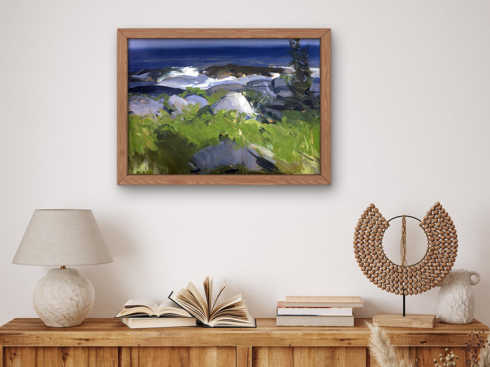 Vine Clad Shore Monhegan Island by George Bellows, 1913, Realism and Naturalism, fine art print