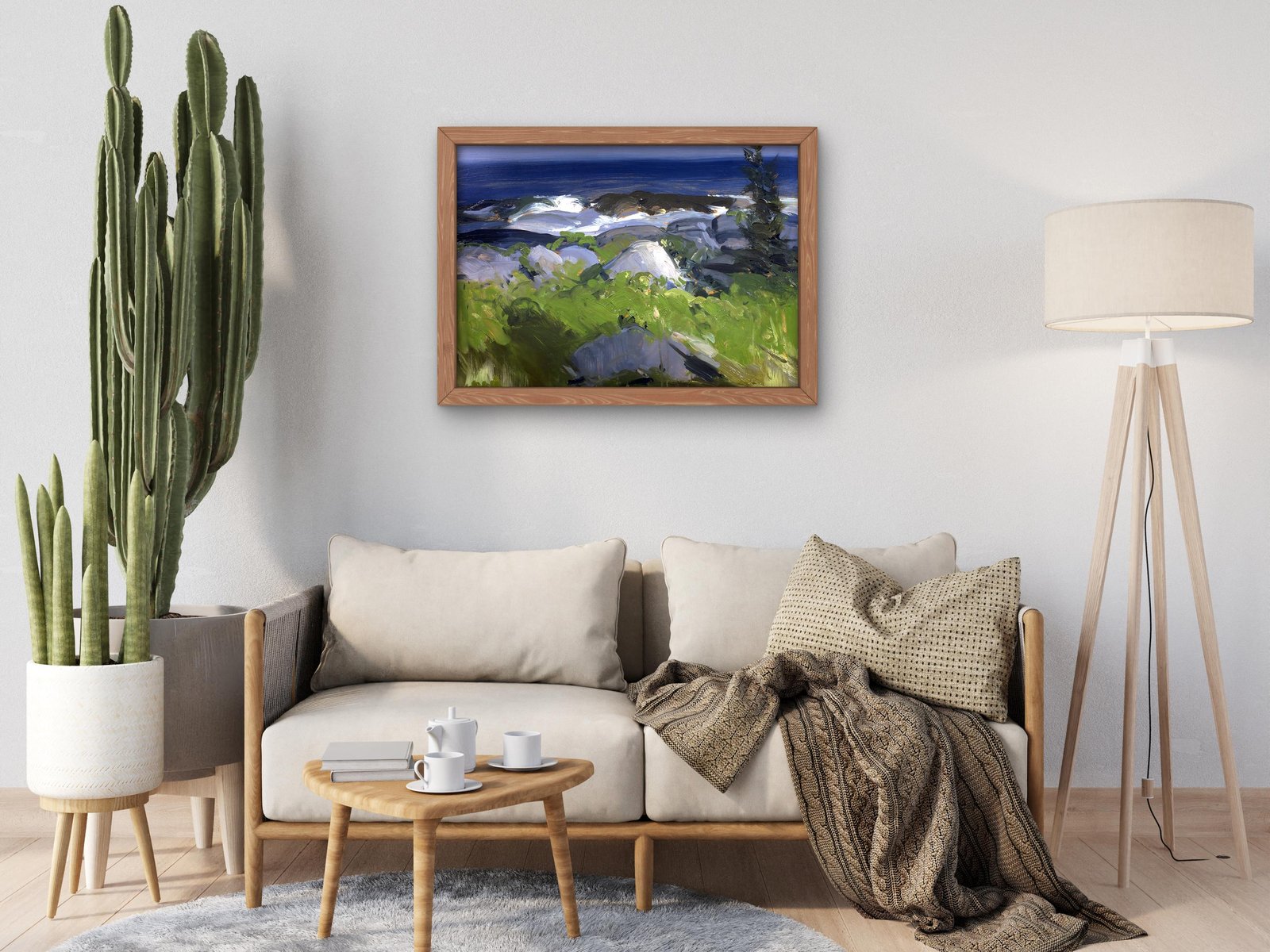 Vine Clad Shore Monhegan Island by George Bellows, 1913, Realism and Naturalism, fine art print