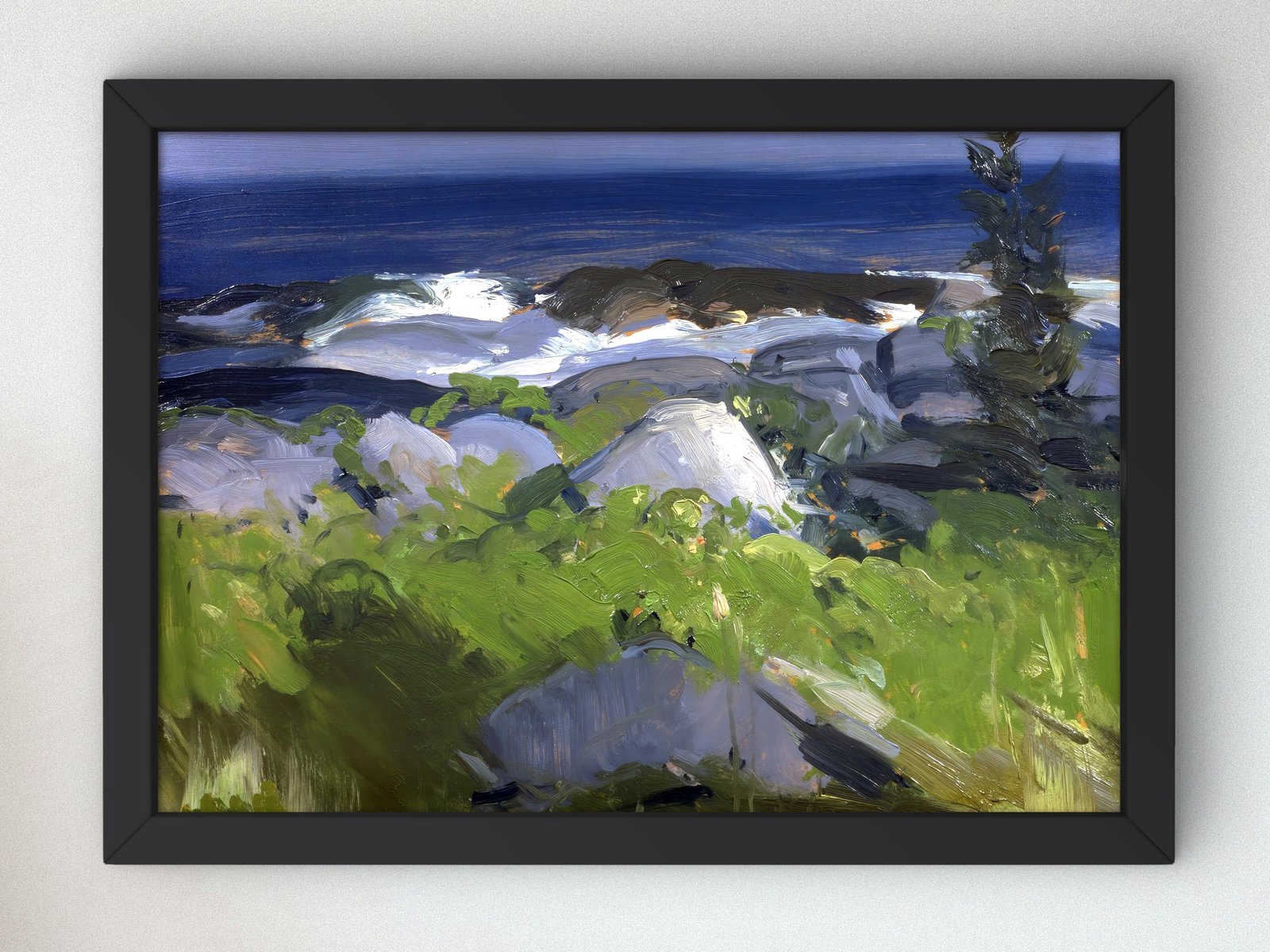 Vine Clad Shore Monhegan Island by George Bellows, 1913, Realism and Naturalism, fine art print