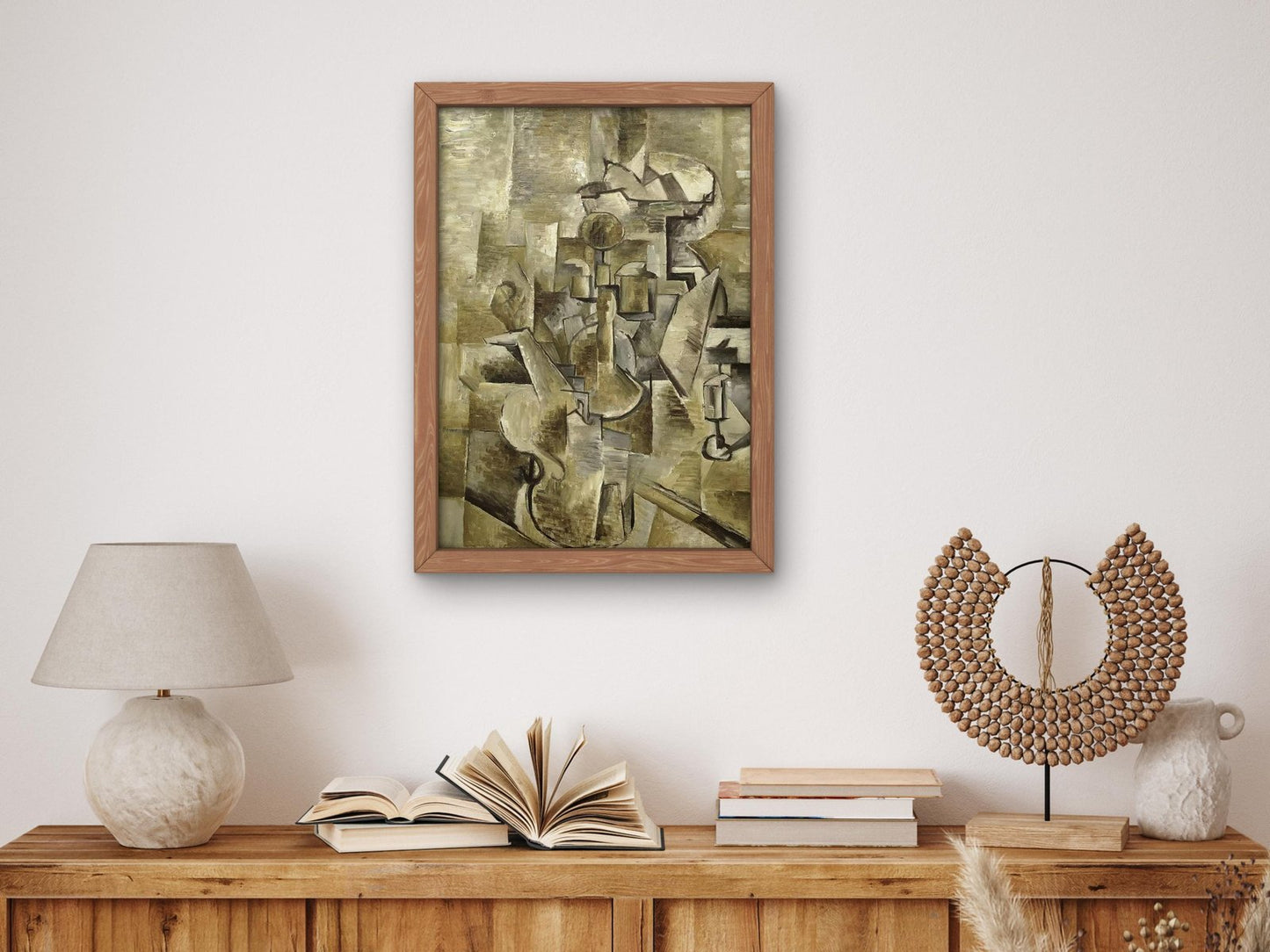 Violin and Candlestick by Georges Braque, 1910, Cubism, fine art print