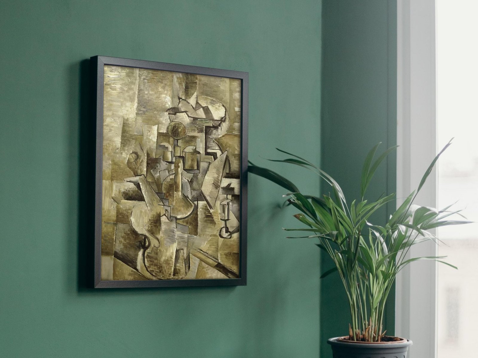 Violin and Candlestick by Georges Braque, 1910, Cubism, fine art print