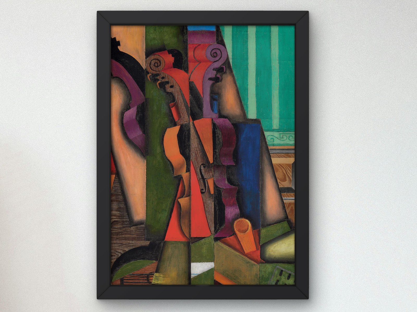 Violon et guitare by Juan Gris, 1913, Cubism, fine art print