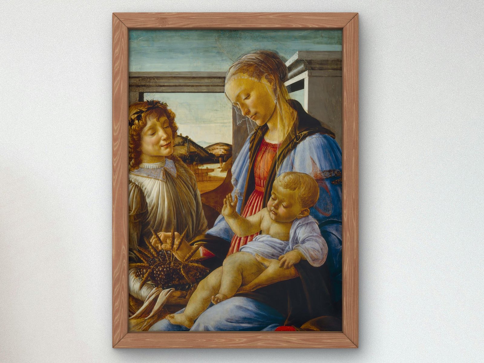 Virgin and Child with an Angel by Sandro Botticelli, 1470, Renaissance, fine art print