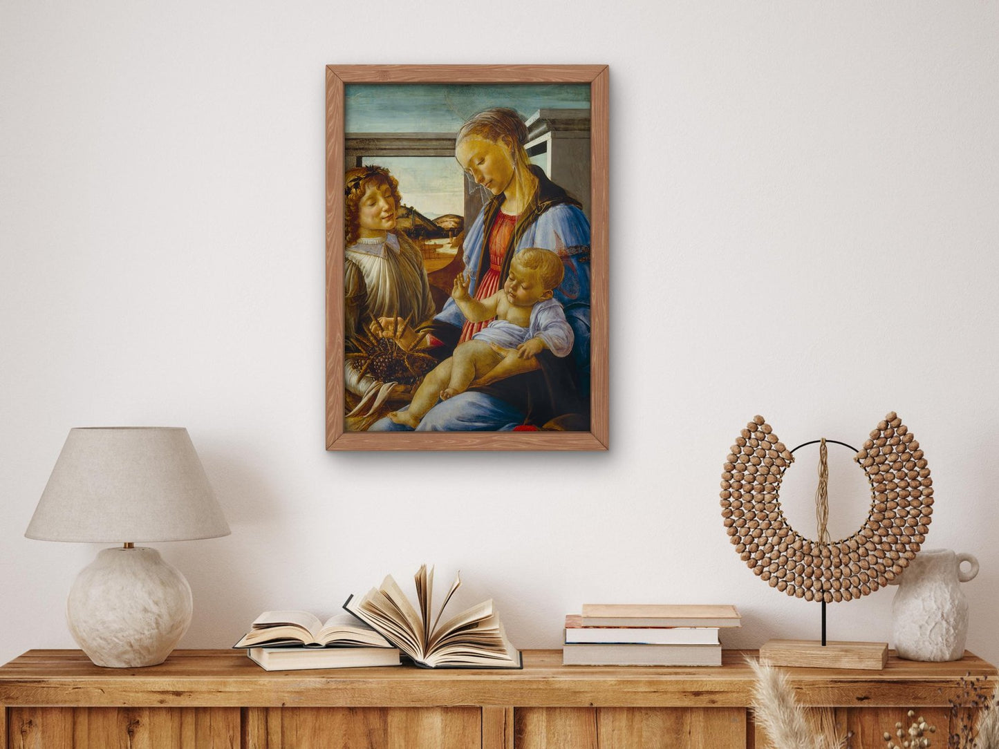 Virgin and Child with an Angel by Sandro Botticelli, 1470, Renaissance, fine art print