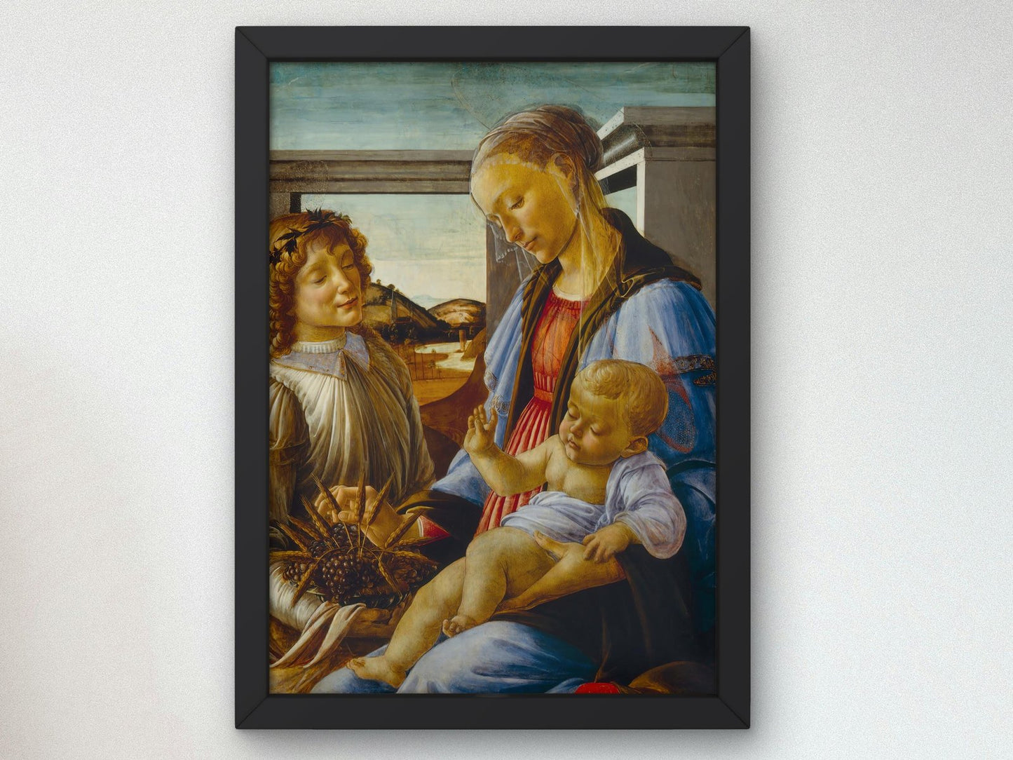 Virgin and Child with an Angel by Sandro Botticelli, 1470, Renaissance, fine art print