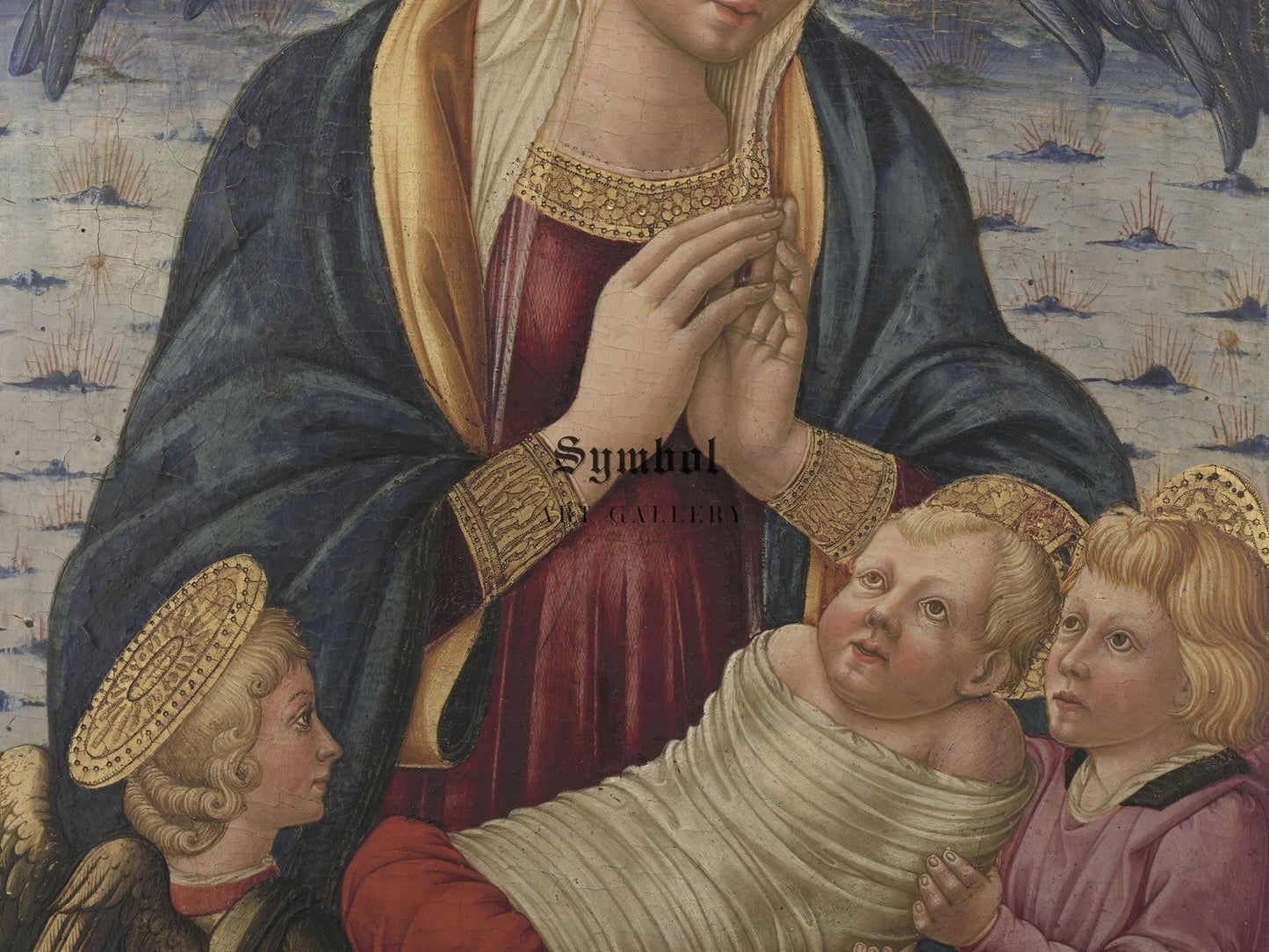Virgin and Child with Angels by Neri di Bicci, 1460, Renaissance, fine art print