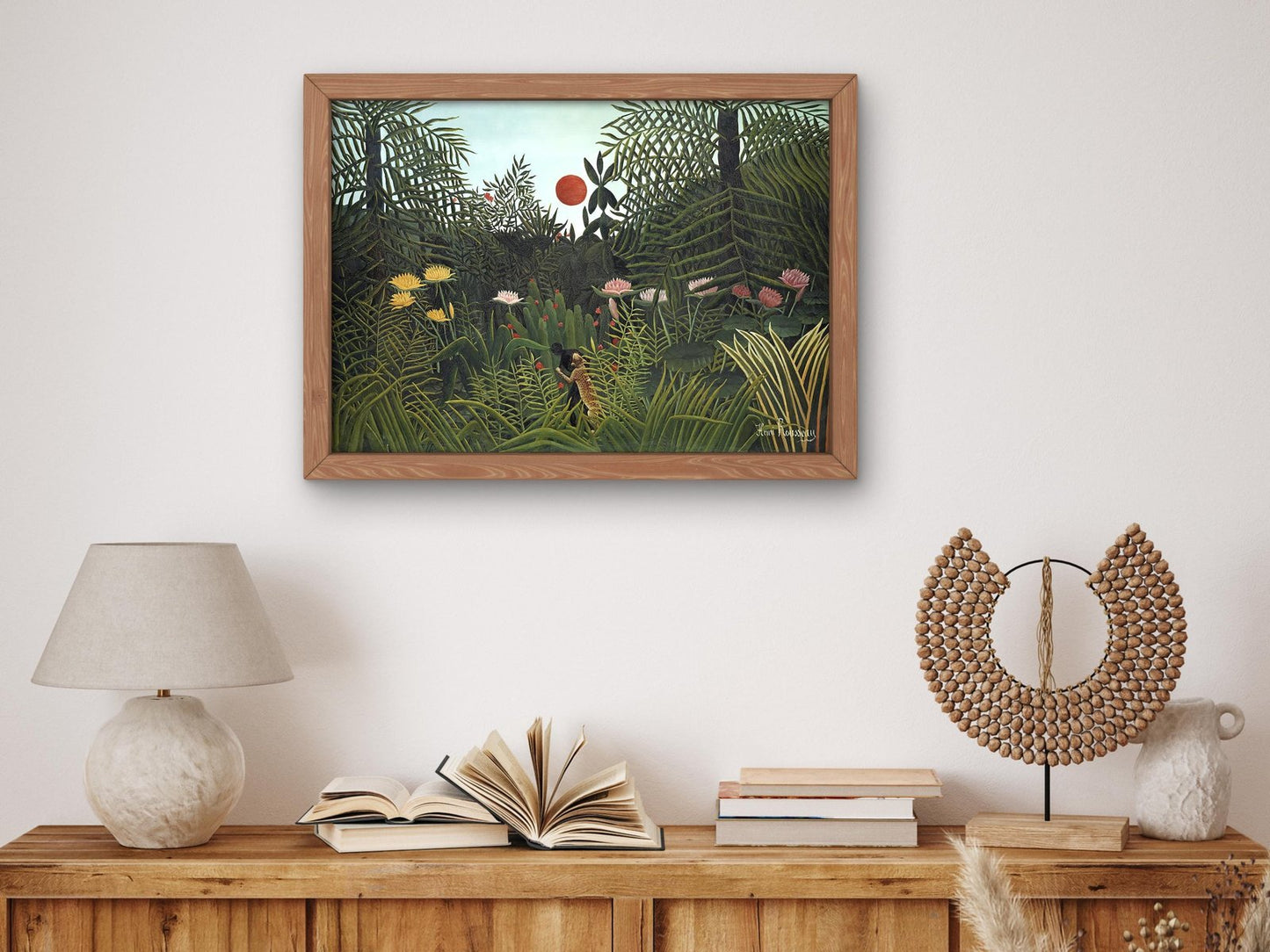 Virgin Forest with Sunset by Henri Rousseau, 1910, Post-Impressionism, fine art print