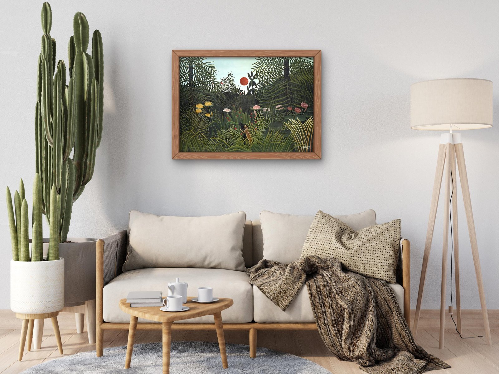 Virgin Forest with Sunset by Henri Rousseau, 1910, Post-Impressionism, fine art print