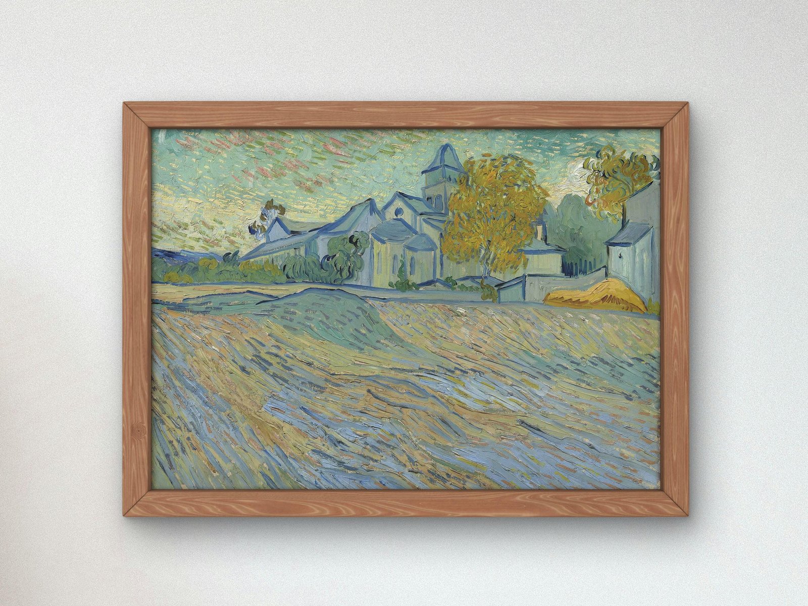 Vue de l'asile et de la Chapelle de Saint-Rémy by Vincent van Gogh, 1889, Post-Impressionism, fine art print