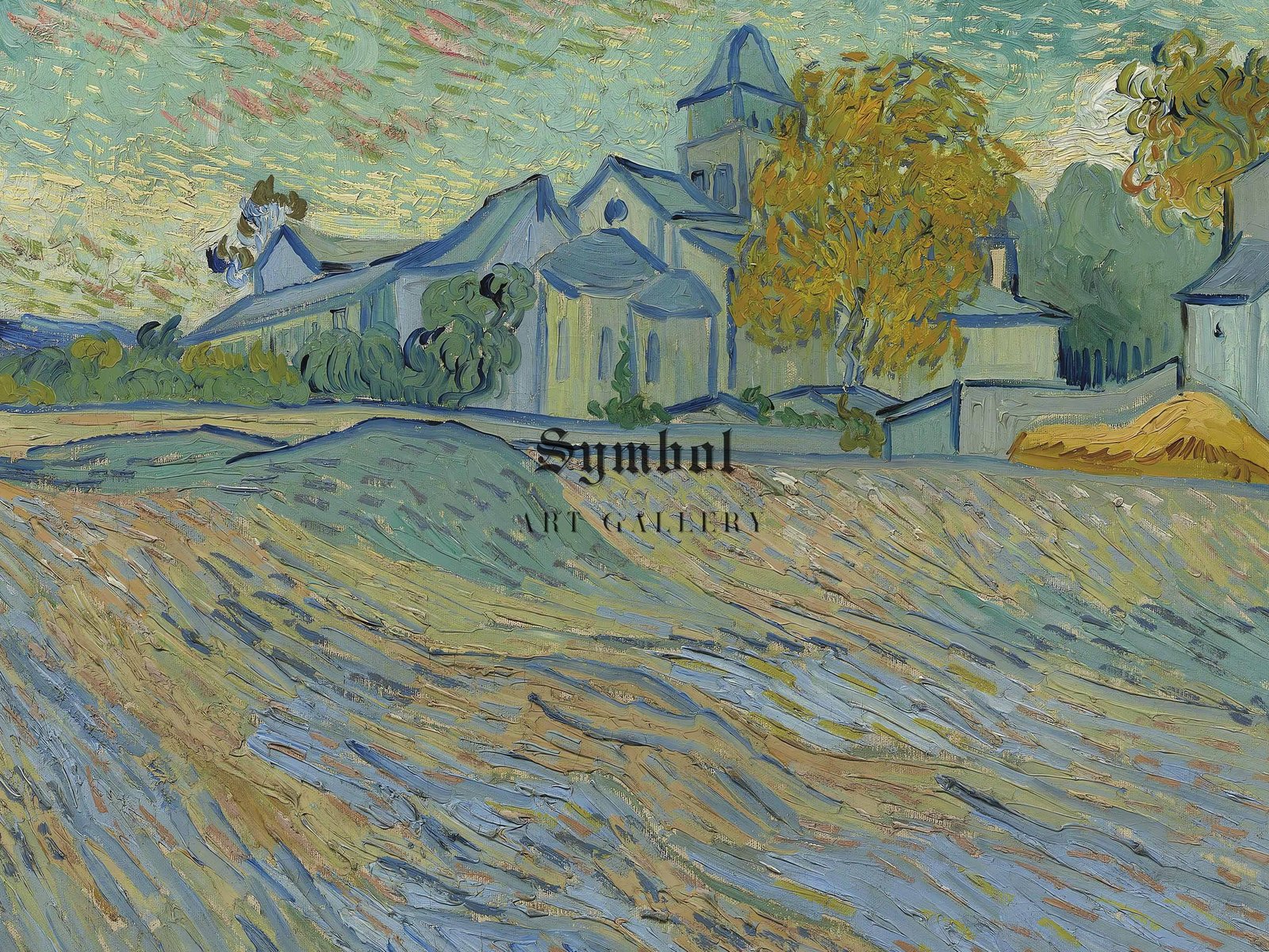 Vue de l'asile et de la Chapelle de Saint-Rémy by Vincent van Gogh, 1889, Post-Impressionism, fine art print