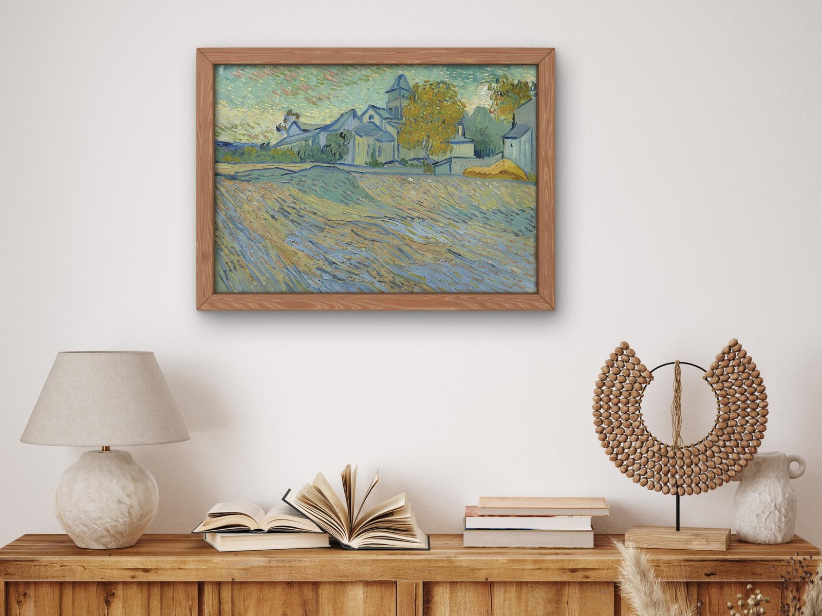 Vue de l'asile et de la Chapelle de Saint-Rémy by Vincent van Gogh, 1889, Post-Impressionism, fine art print
