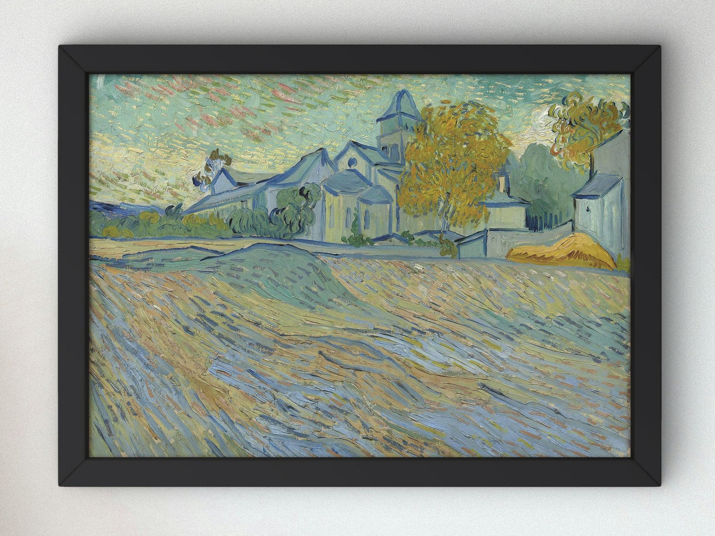 Vue de l'asile et de la Chapelle de Saint-Rémy by Vincent van Gogh, 1889, Post-Impressionism, fine art print