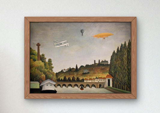 Vue du pont de Sevres by Henri Rousseau, 1908, Post-Impressionism, fine art print
