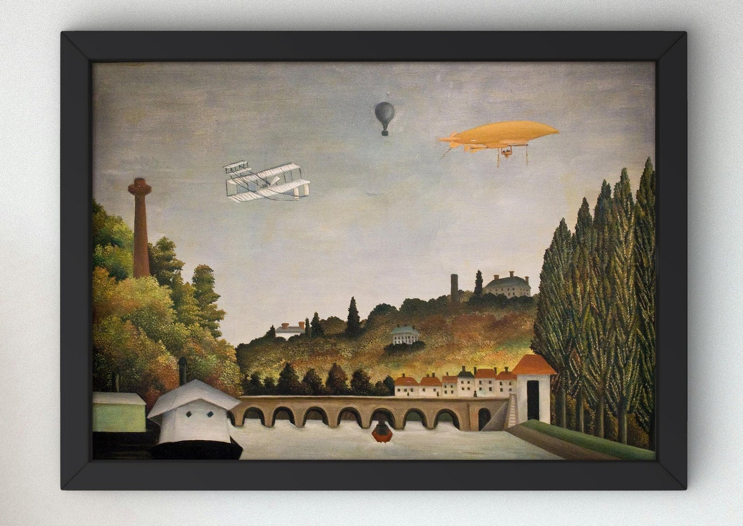 Vue du pont de Sevres by Henri Rousseau, 1908, Post-Impressionism, fine art print