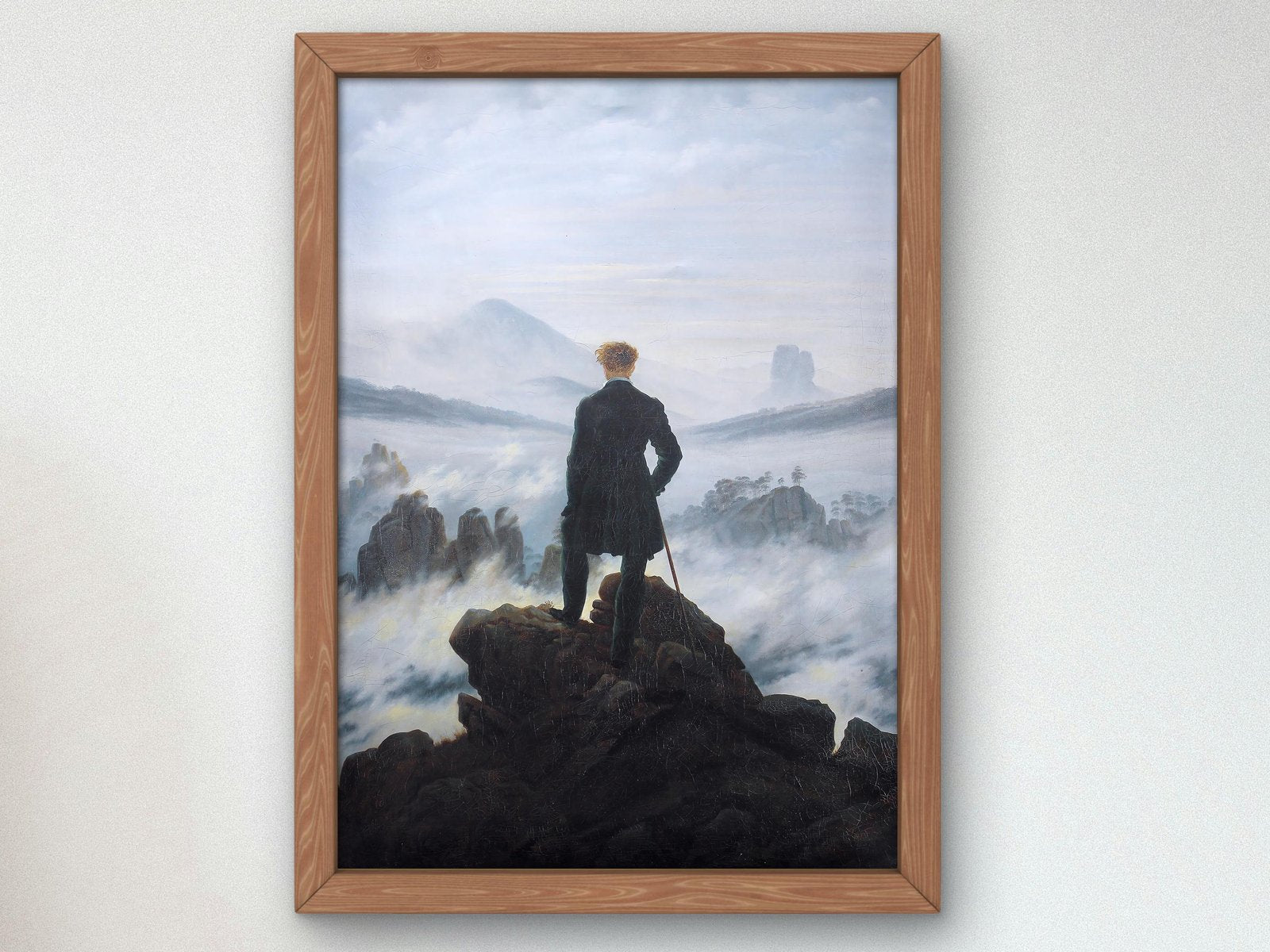 Wanderer above the Sea of Fog by Caspar David Friedrich, 1818, Romanticism and Classical Landscapes, fine art print