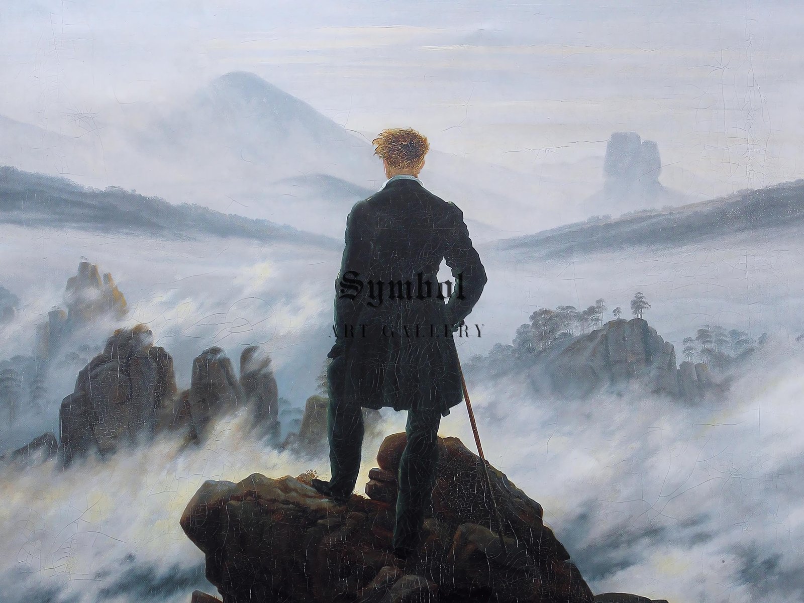 Wanderer above the Sea of Fog by Caspar David Friedrich, 1818, Romanticism and Classical Landscapes, fine art print