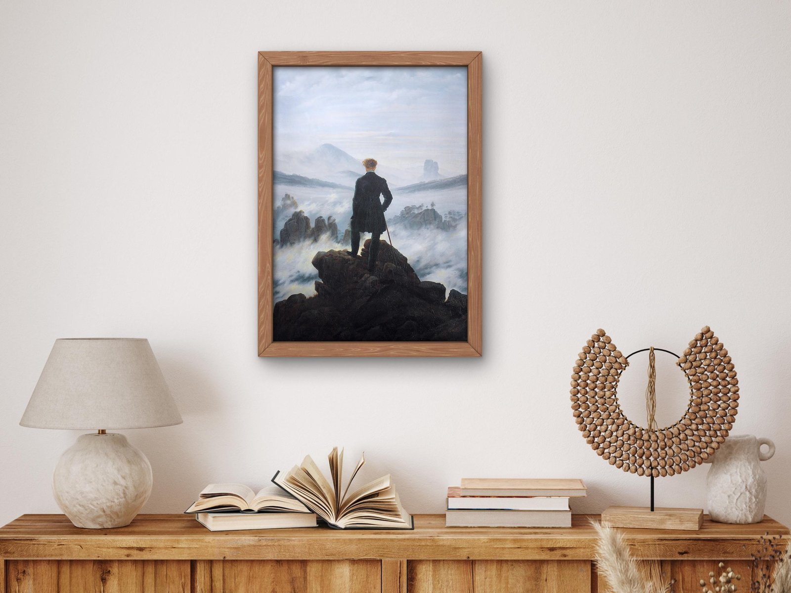 Wanderer above the Sea of Fog by Caspar David Friedrich, 1818, Romanticism and Classical Landscapes, fine art print