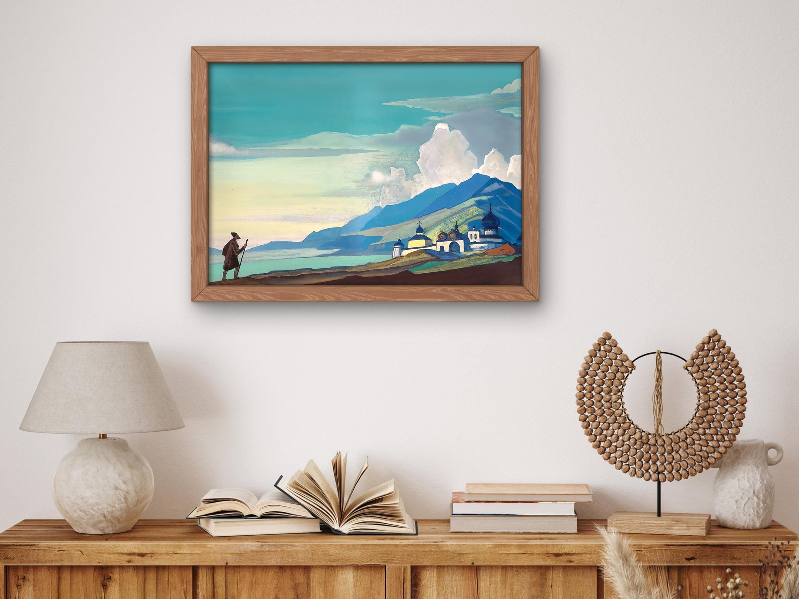Wanderer from the Resplendent City by Nicholas Roerich, 1933, Surrealism and Modern Art, fine art print