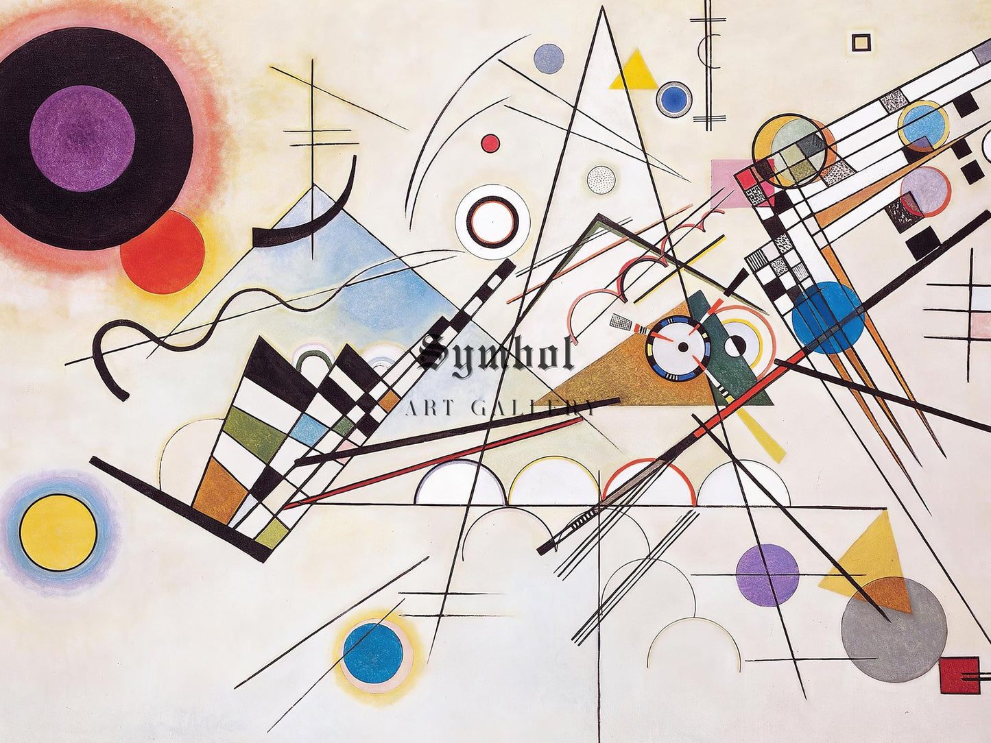 Composition VIII by Wassily Kandinsky, 1923, Cubism and Abstract Art, fine art print