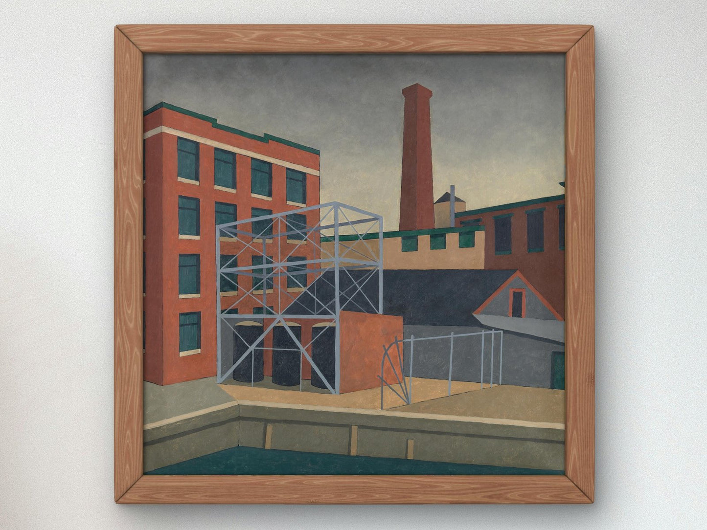 Waterfront Mill by Niles Spencer, 1940, Art Deco and American Modernism, fine art print