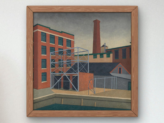 Waterfront Mill by Niles Spencer, 1940, Art Deco and American Modernism, fine art print