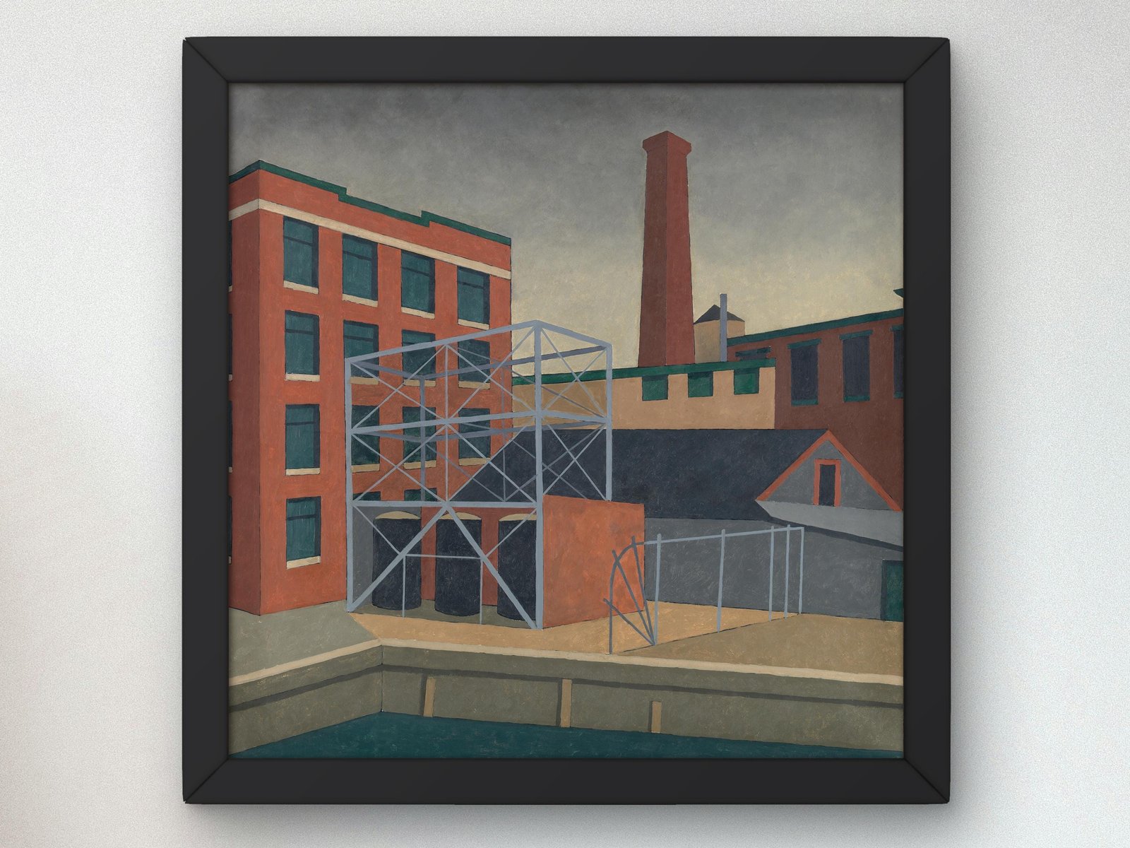 Waterfront Mill by Niles Spencer, 1940, Art Deco and American Modernism, fine art print