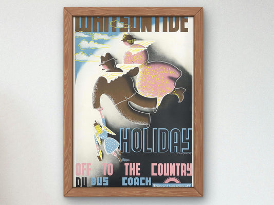 Whitsuntide Holiday by Edward McKnight Kauffer, 1933, Vintage Ads and Posters movement, fine art print