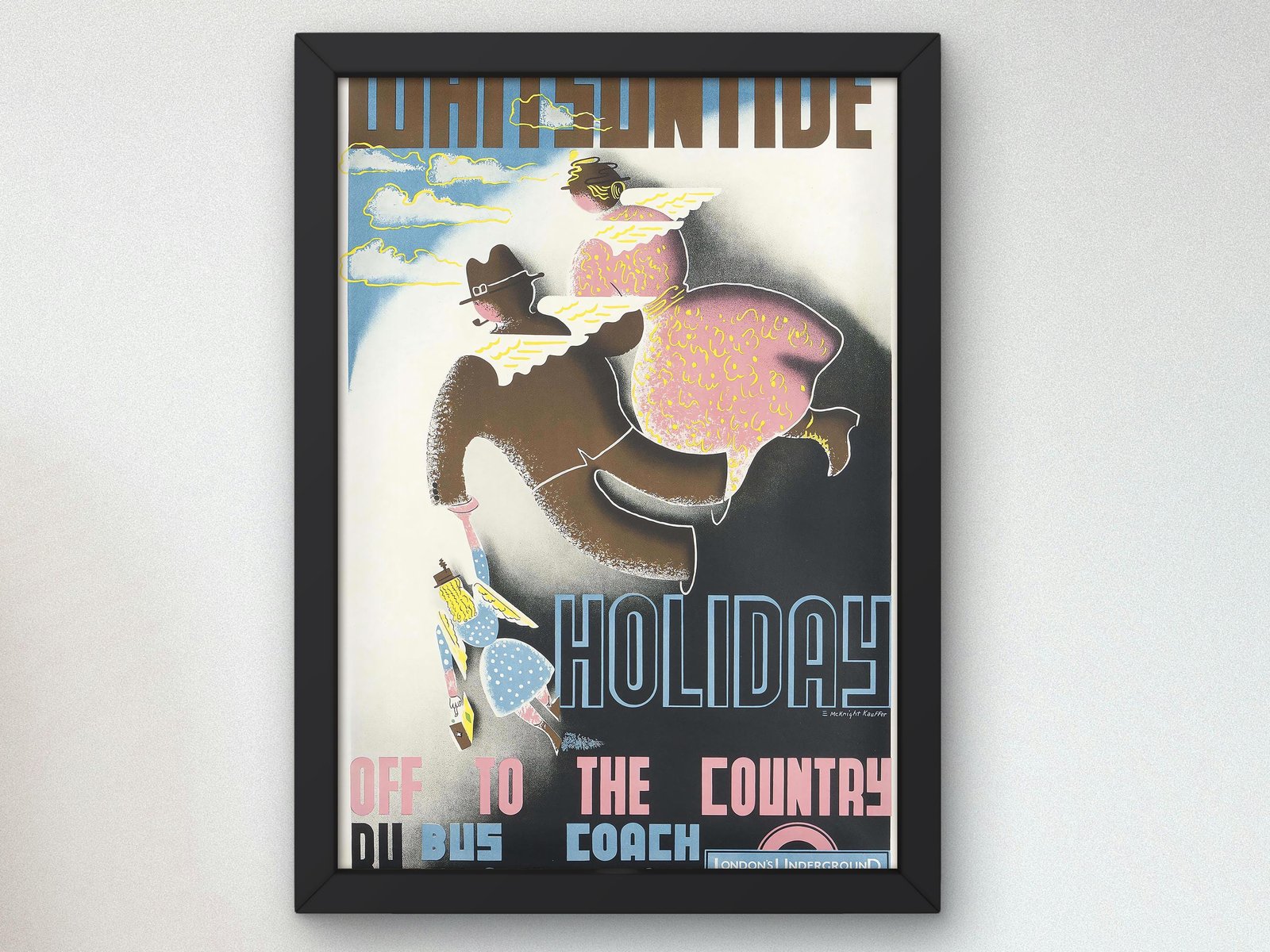 Whitsuntide Holiday by Edward McKnight Kauffer, 1933, Vintage Ads and Posters movement, fine art print