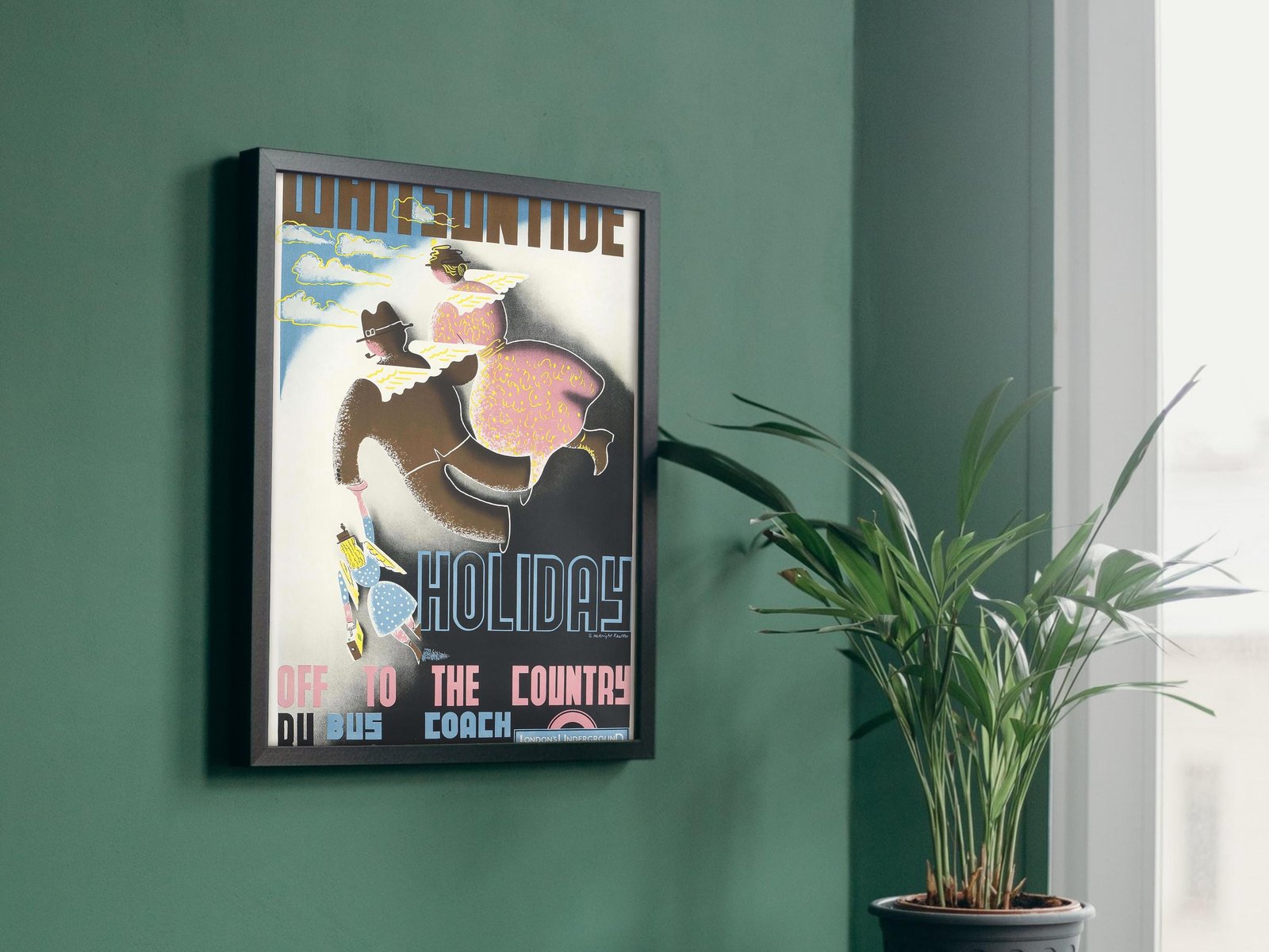 Whitsuntide Holiday by Edward McKnight Kauffer, 1933, Vintage Ads and Posters movement, fine art print