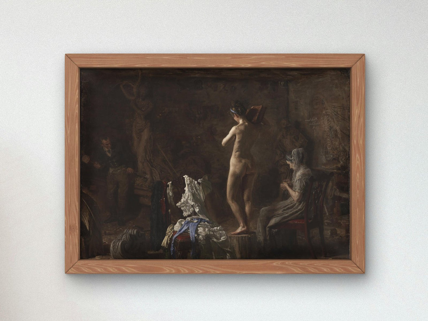 William Rush Carving His Allegorical Figure of the Schuylkill River by Thomas Eakins, 1876, Realism and Naturalism, fine art print