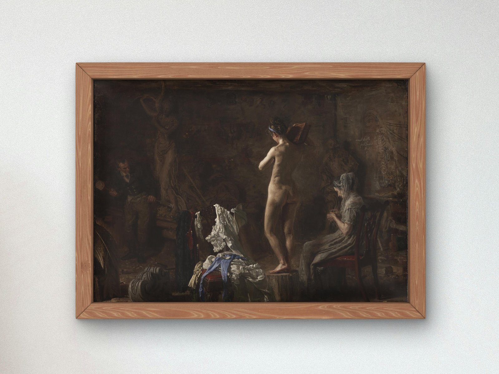 William Rush Carving His Allegorical Figure of the Schuylkill River by Thomas Eakins, 1876, Realism and Naturalism, fine art print
