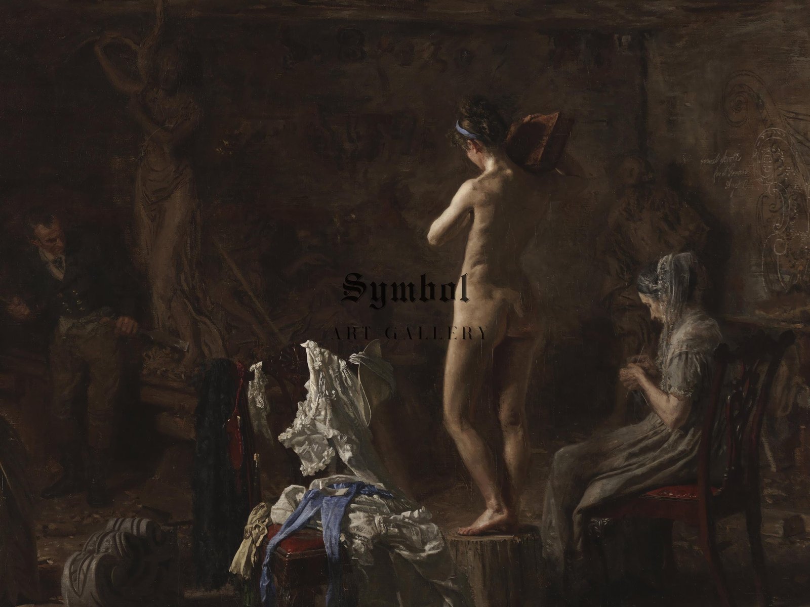 William Rush Carving His Allegorical Figure of the Schuylkill River by Thomas Eakins, 1876, Realism and Naturalism, fine art print