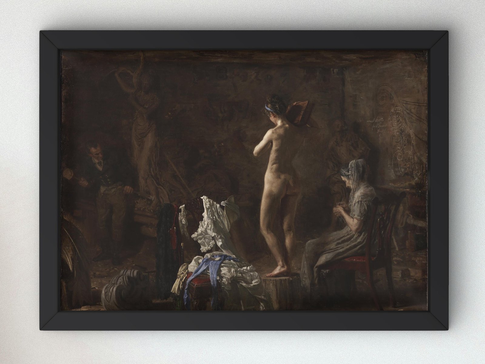 William Rush Carving His Allegorical Figure of the Schuylkill River by Thomas Eakins, 1876, Realism and Naturalism, fine art print