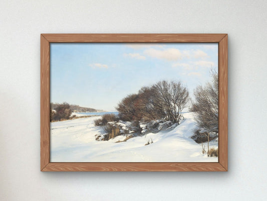 Winter Near the Lake by Janus La Cour, 1888, Realism and Naturalism, fine art print