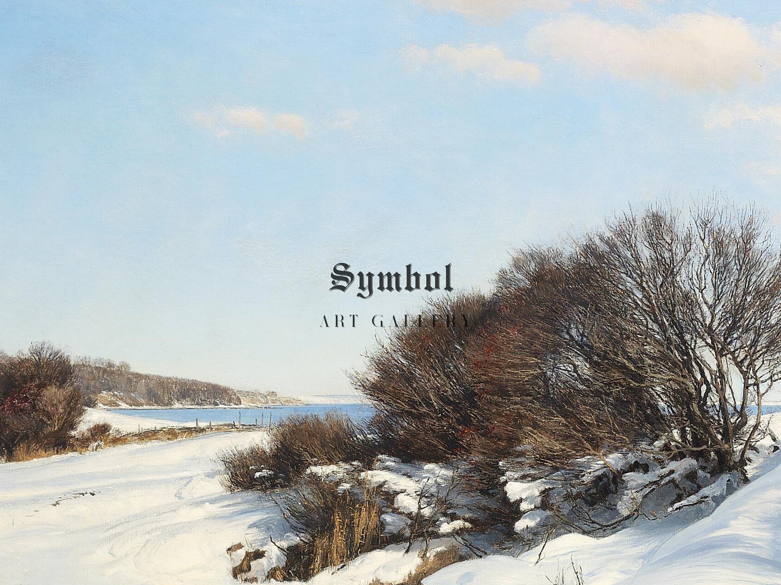 Winter Near the Lake by Janus La Cour, 1888, Realism and Naturalism, fine art print