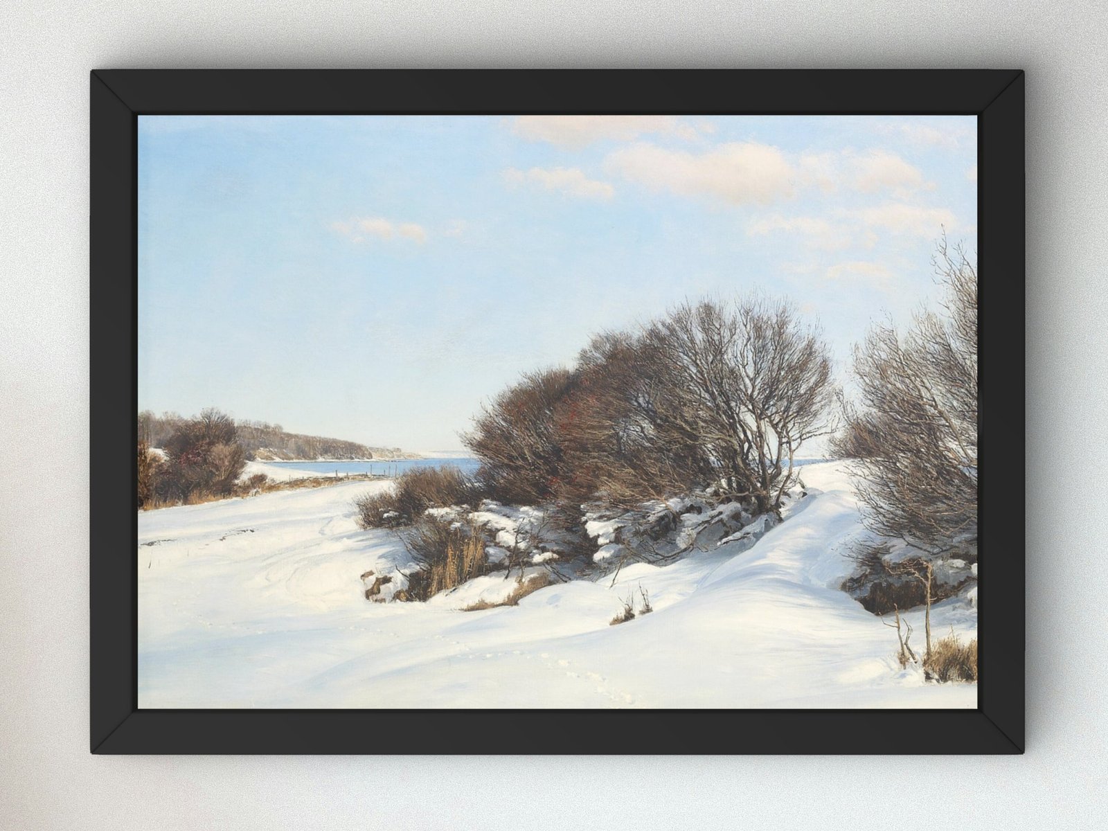 Winter Near the Lake by Janus La Cour, 1888, Realism and Naturalism, fine art print
