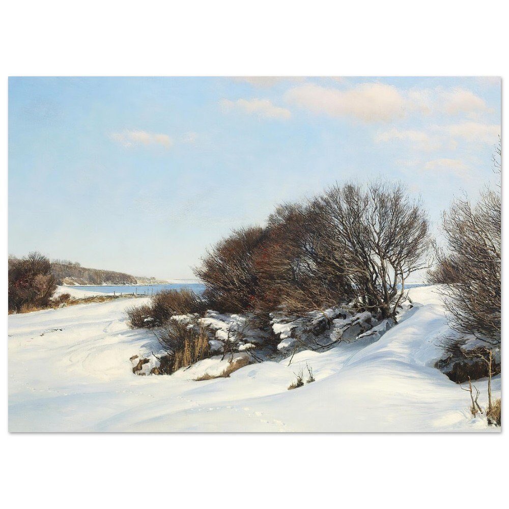 Winter Near the Lake by Janus La Cour, 1888, Realism and Naturalism, fine art print