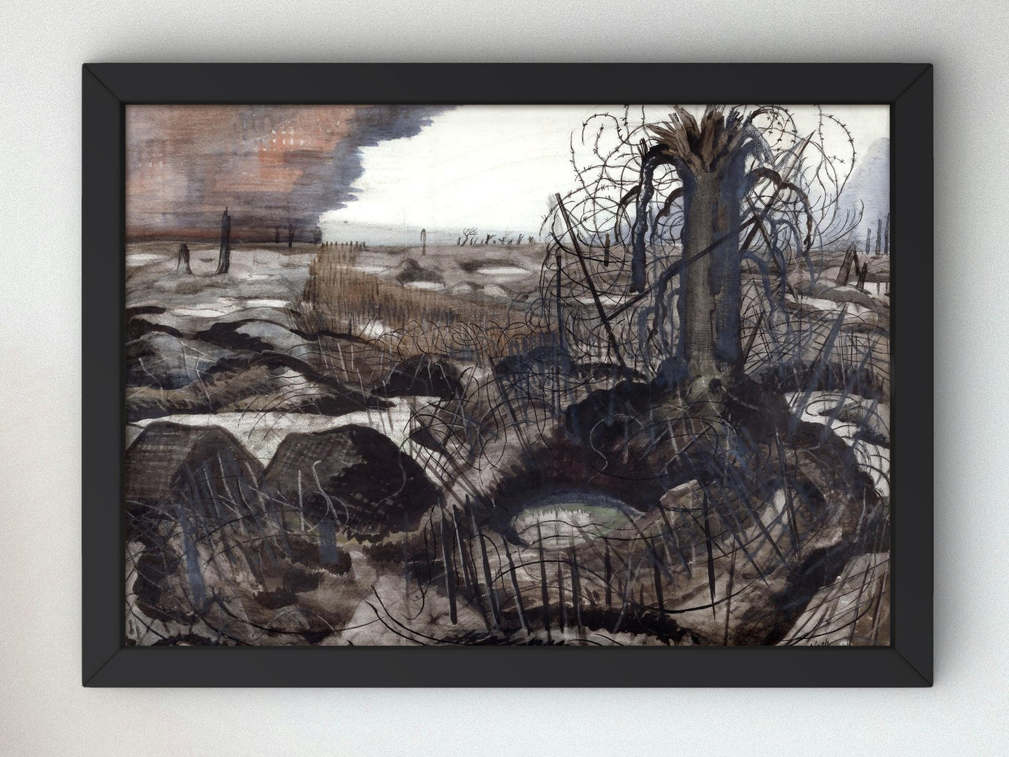 Wire by Paul Nash, 1918, Cubism and Abstract Art, fine art print