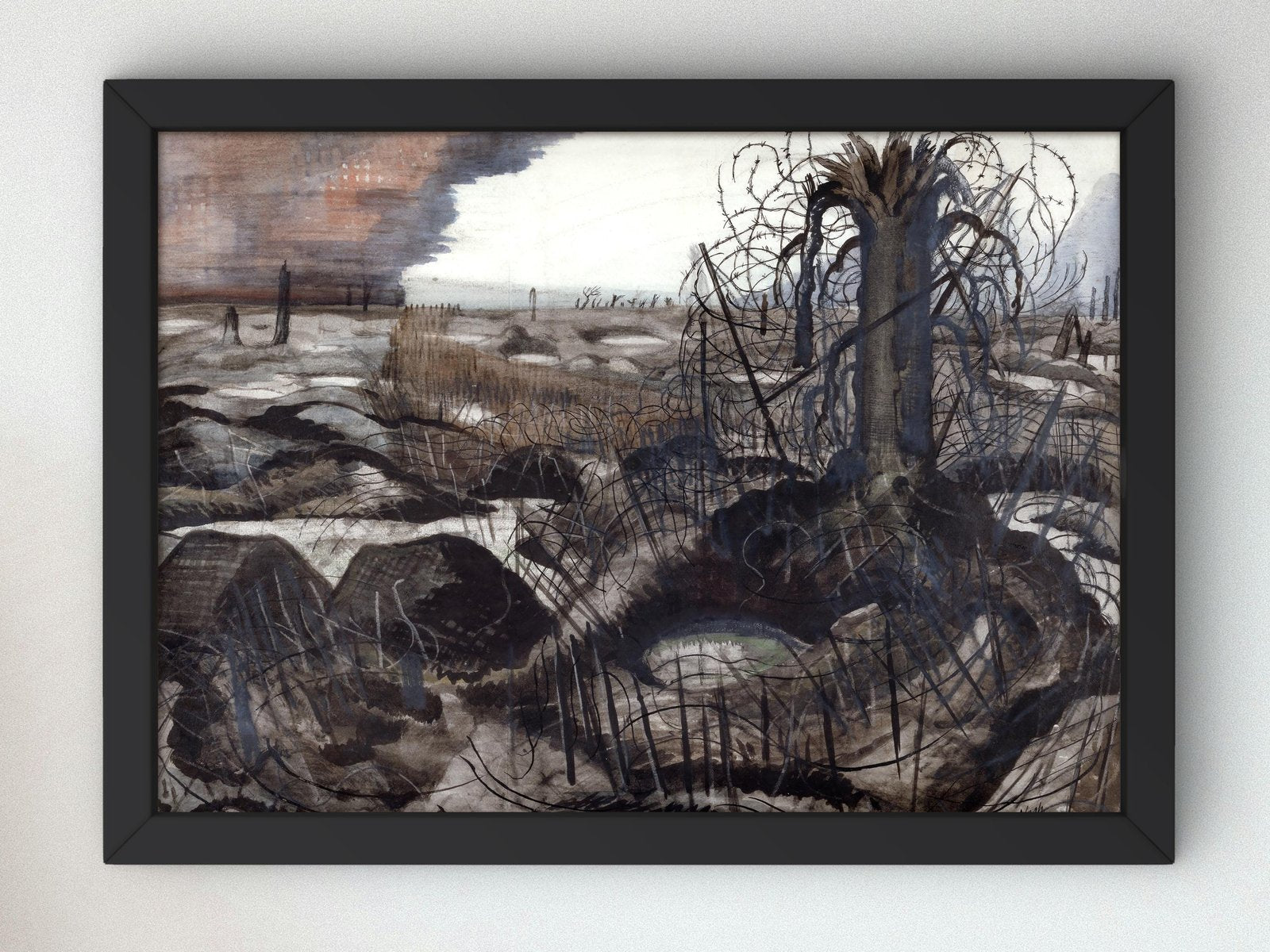 Wire by Paul Nash, 1918, Cubism and Abstract Art, fine art print