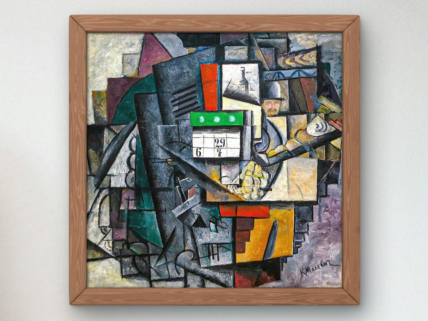 Woman at the Tram Stop by Kazimir Malevich, 1913, Futurism and Constructivism, fine art print